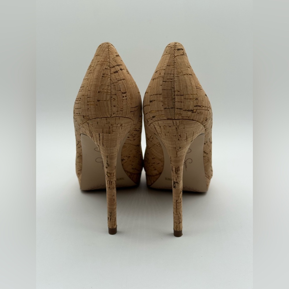 Jessica Simpson Analista Natural Cork Platform Heels Sophisticated Classic Pumps - Picture 3 of 16